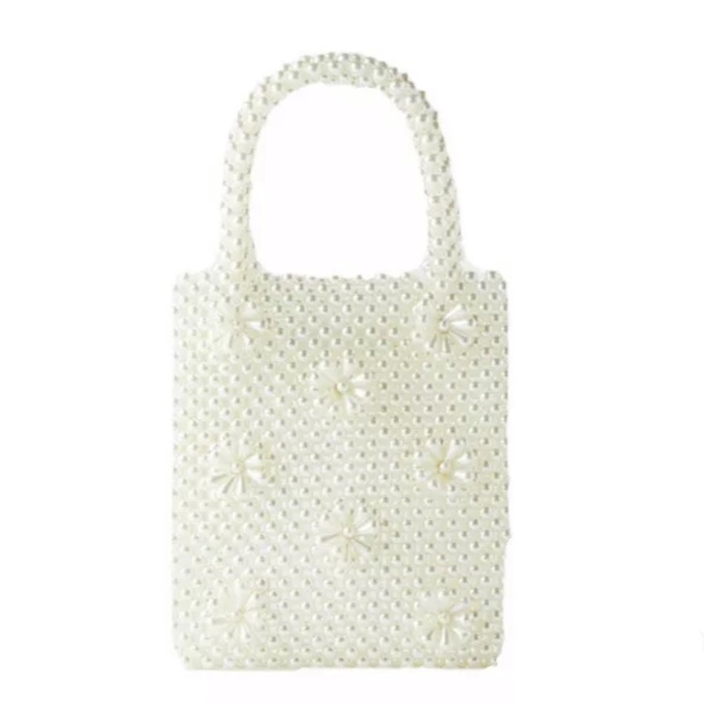 NWT Zara Woman Pearl Bag Purse Flowers Handbag